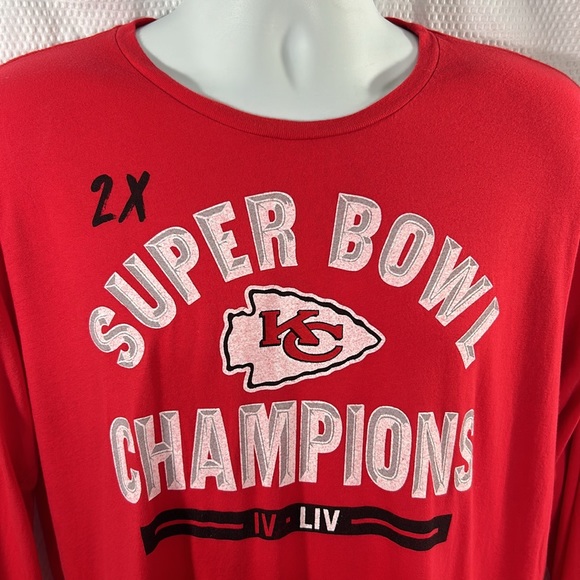 Kansas City NFL Super Bowl Champions IV - LIV long sleeve Tshirt - Picture 3 of 7